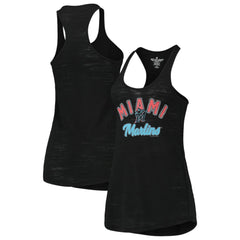 Miami Marlins Soft as a Grape Women's Multi-Count Tri-Blend Tank Top Discount