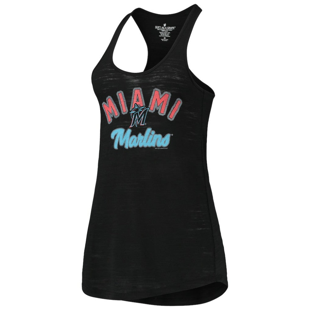 Miami Marlins Soft as a Grape Women's Multi-Count Tri-Blend Tank Top Discount