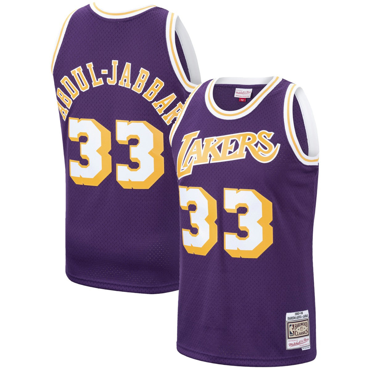 Mitchell & Ness Kareem Abdul-Jabbar Los Angeles Lakers Hardwood Classics Swingman Jersey Purple