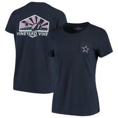 Dallas Cowboys Vineyard Vines Women's Sunset Sail T-Shirt - Navy - NFL
