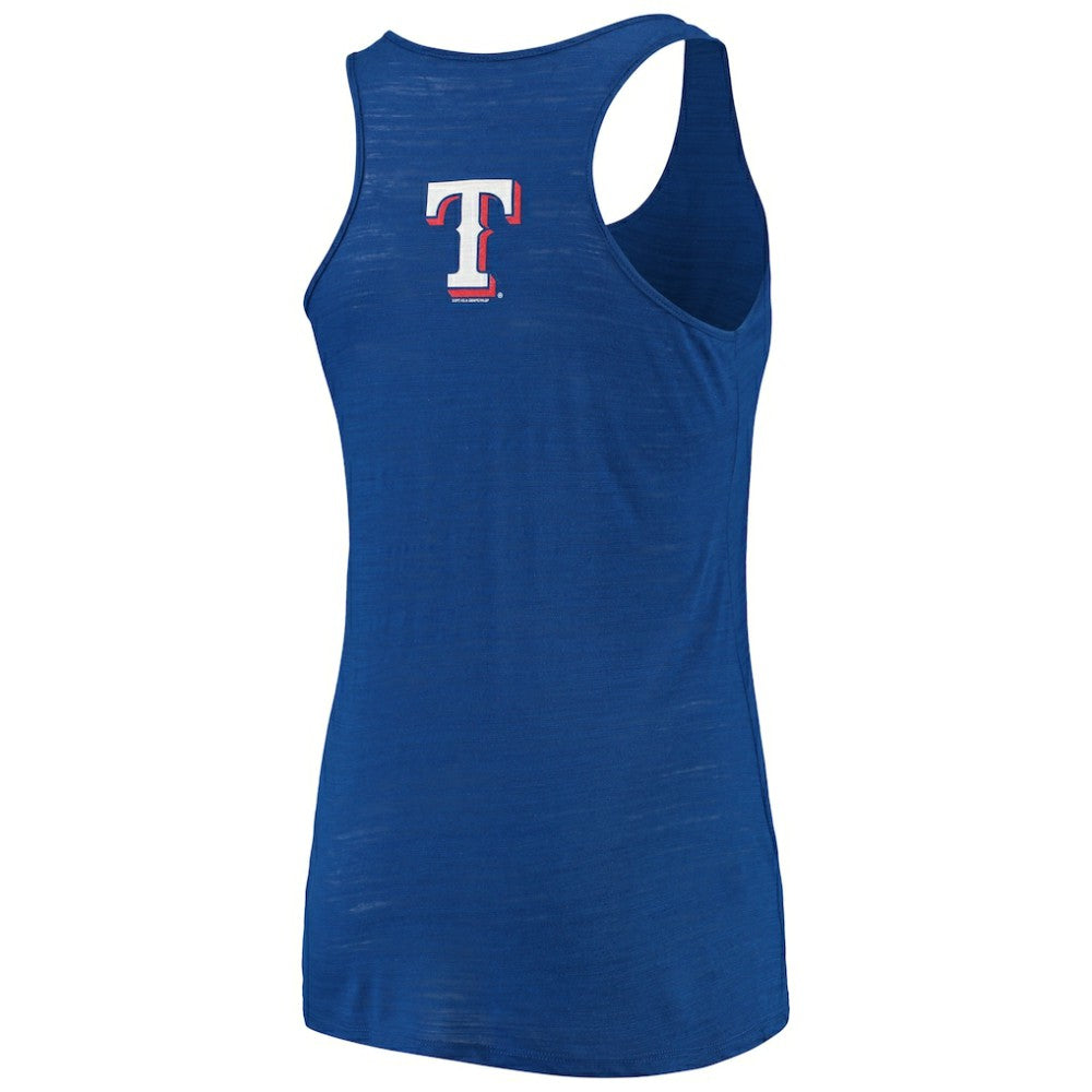 Texas Rangers Soft as a Grape Women's Plus Size Swing for the Fences Racerback Tank Top Outlet