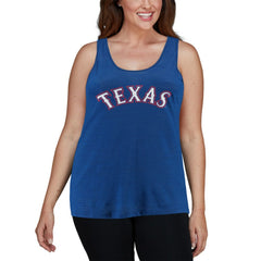 Texas Rangers Soft as a Grape Women's Plus Size Swing for the Fences Racerback Tank Top Outlet