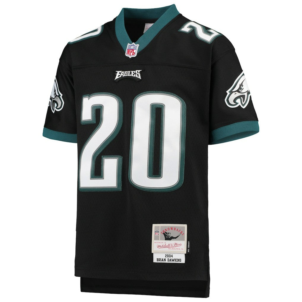 Brian Dawkins Philadelphia Eagles Youth 2004 Legacy Retired Player Jersey - Black - Mitchell & Ness