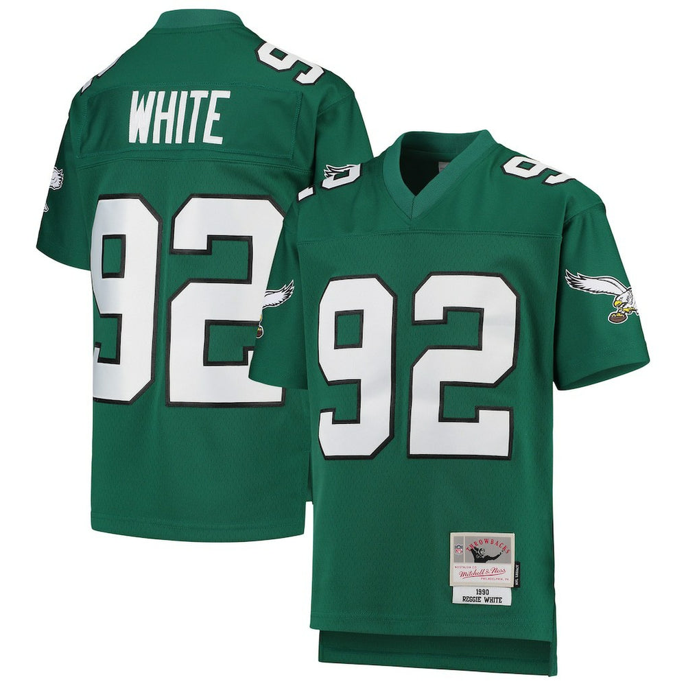 Reggie White Philadelphia Eagles Youth 1990 Legacy Retired Player Jersey - Green - Mitchell & Ness