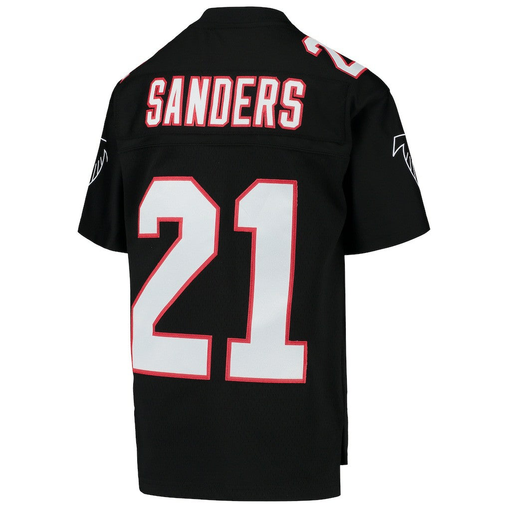 Deion Sanders Atlanta Falcons Youth 1992 Legacy Retired Player Jersey - Black - Mitchell & Ness