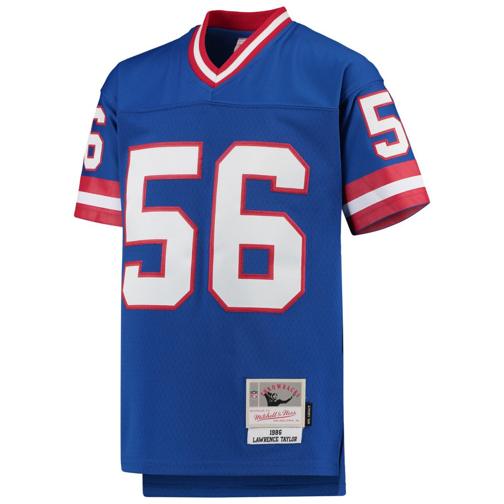 Lawrence Taylor New York Giants Youth 1986 Legacy Retired Player Jersey - Royal - Mitchell & Ness