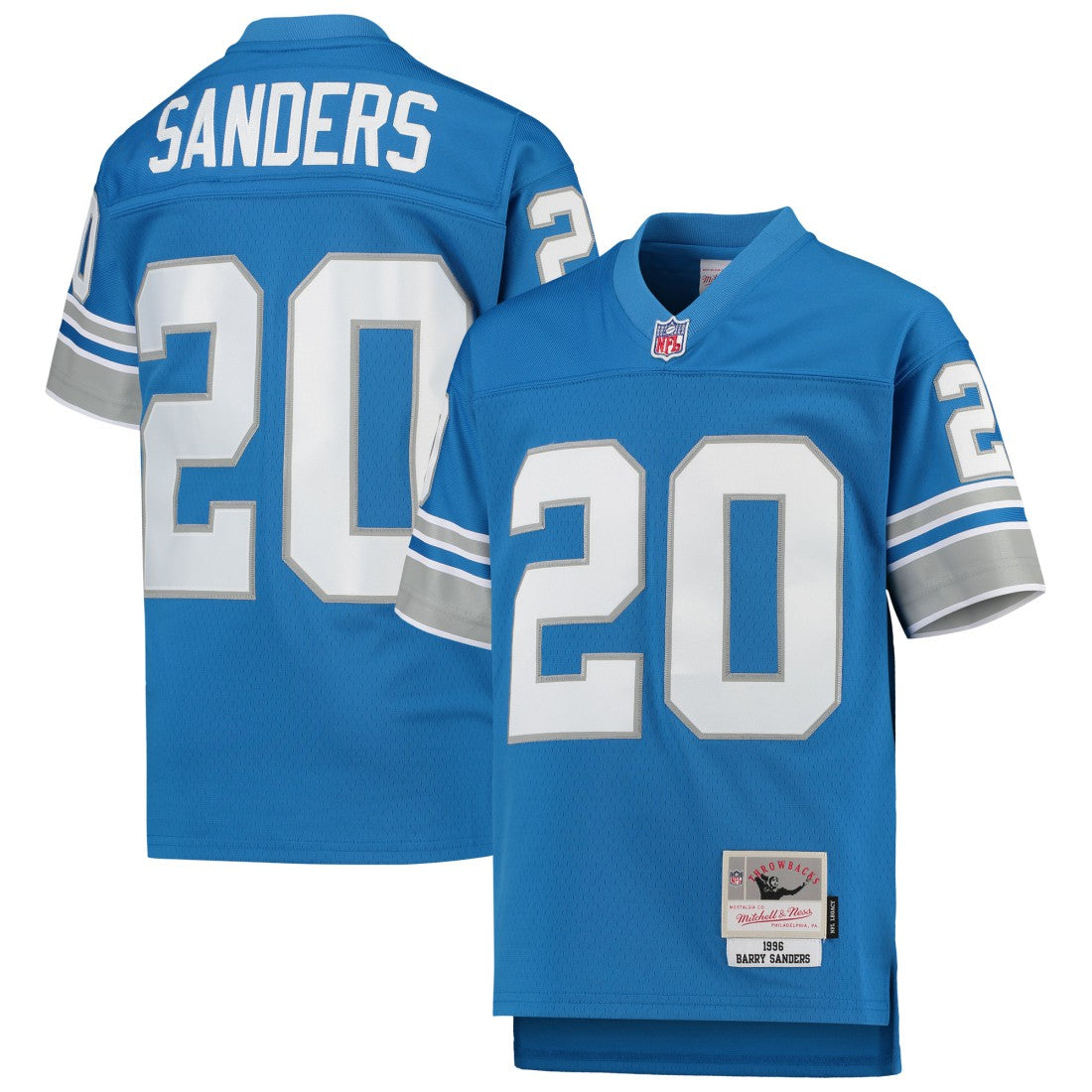 Barry Sanders Detroit Lions Youth 1996 Legacy Retired Player Jersey - Blue - Mitchell & Ness