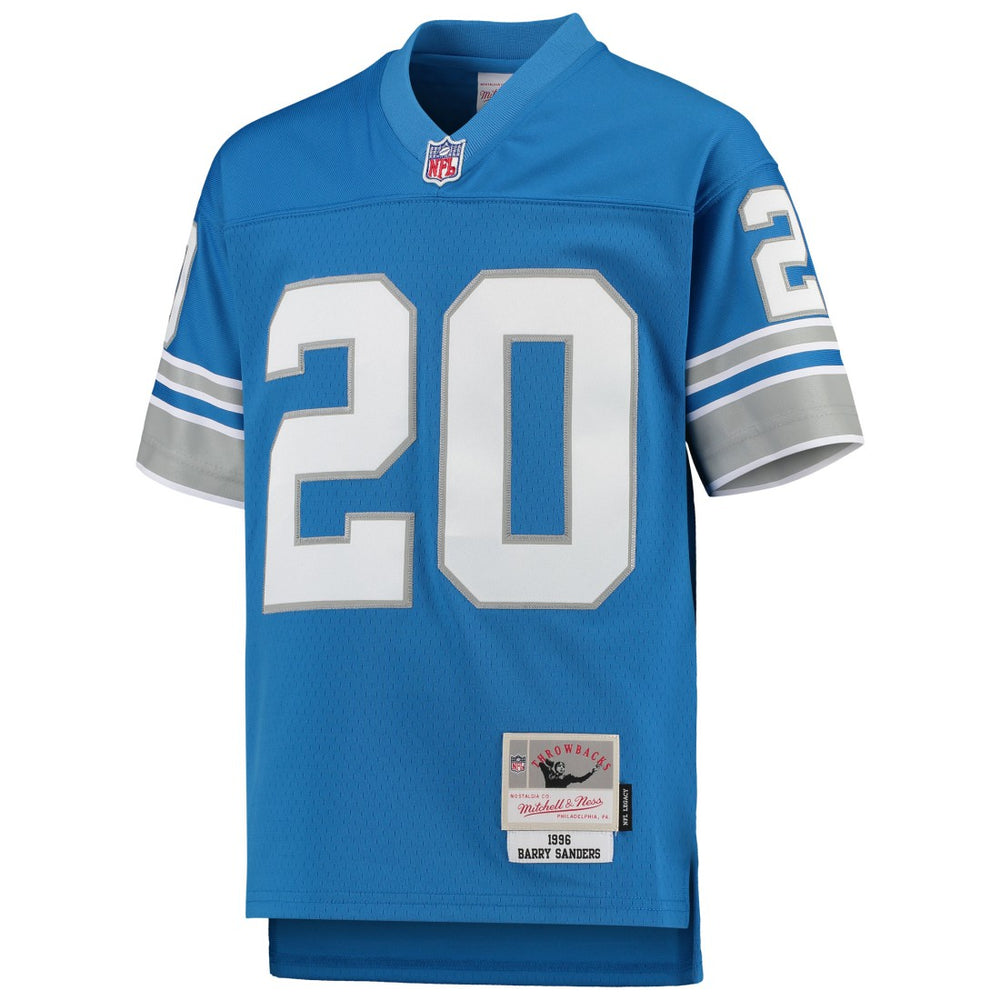 Barry Sanders Detroit Lions Youth 1996 Legacy Retired Player Jersey - Blue - Mitchell & Ness