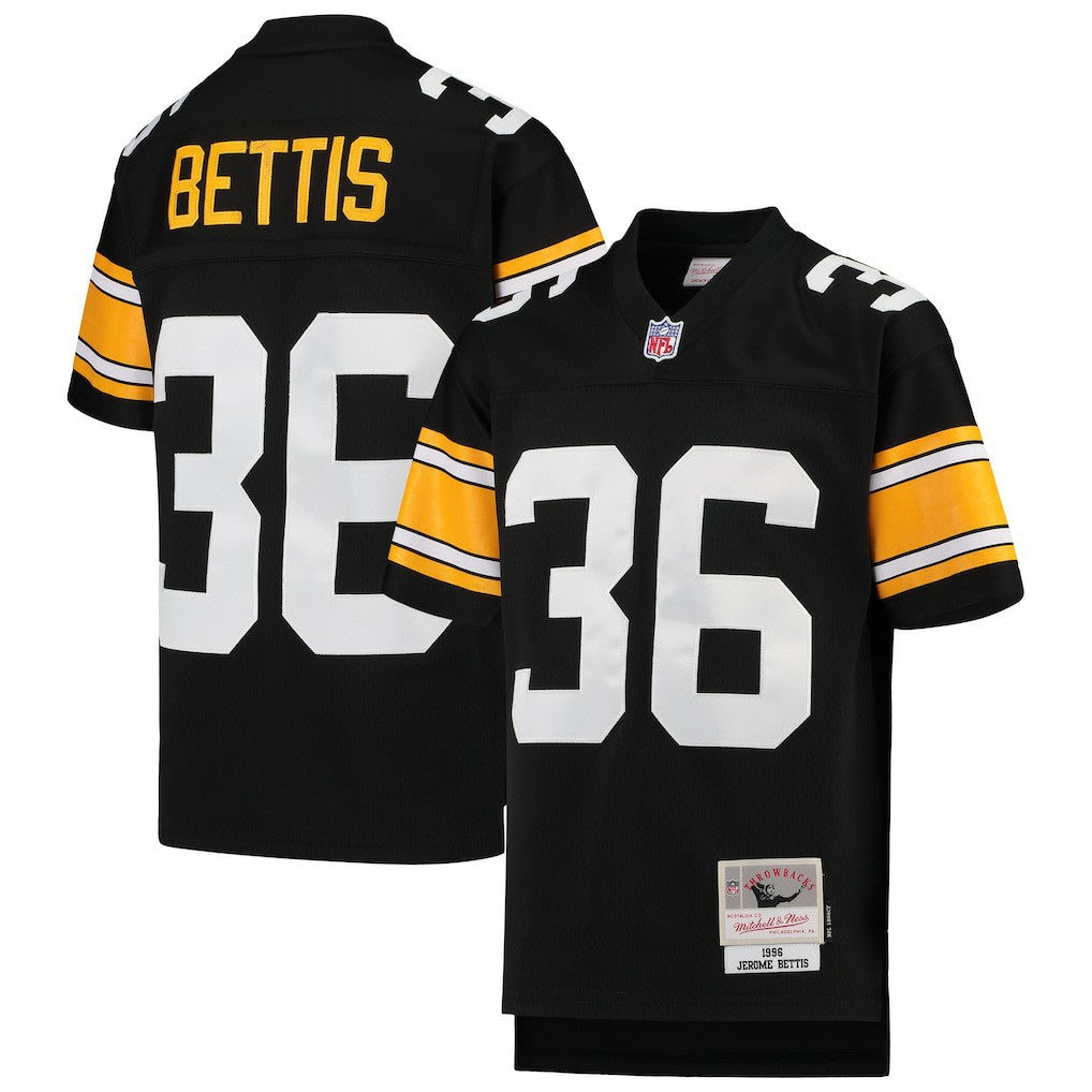 Jerome Bettis Pittsburgh Steelers Youth 1996 Legacy Retired Player Jersey - Black - Mitchell & Ness