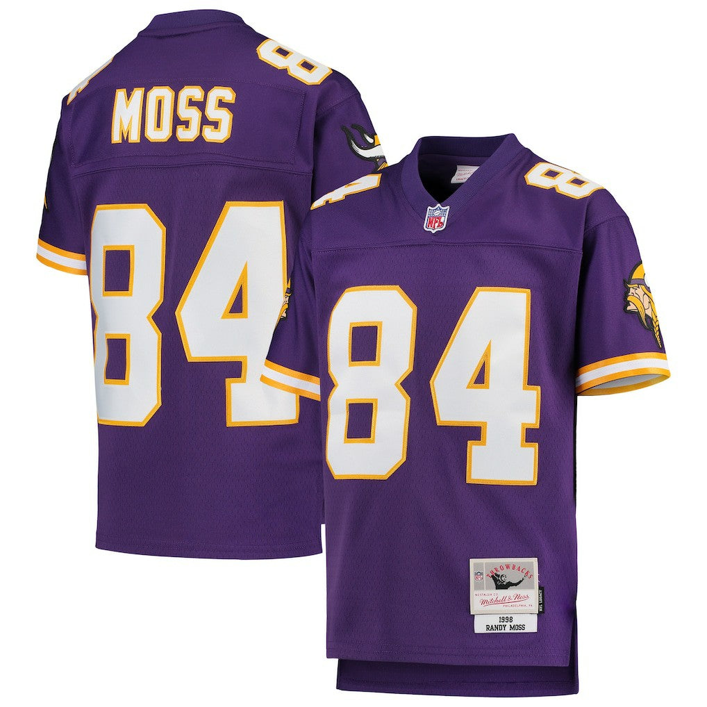 Randy Moss Minnesota Vikings Youth 1998 Legacy Retired Player Jersey - Purple - Mitchell & Ness