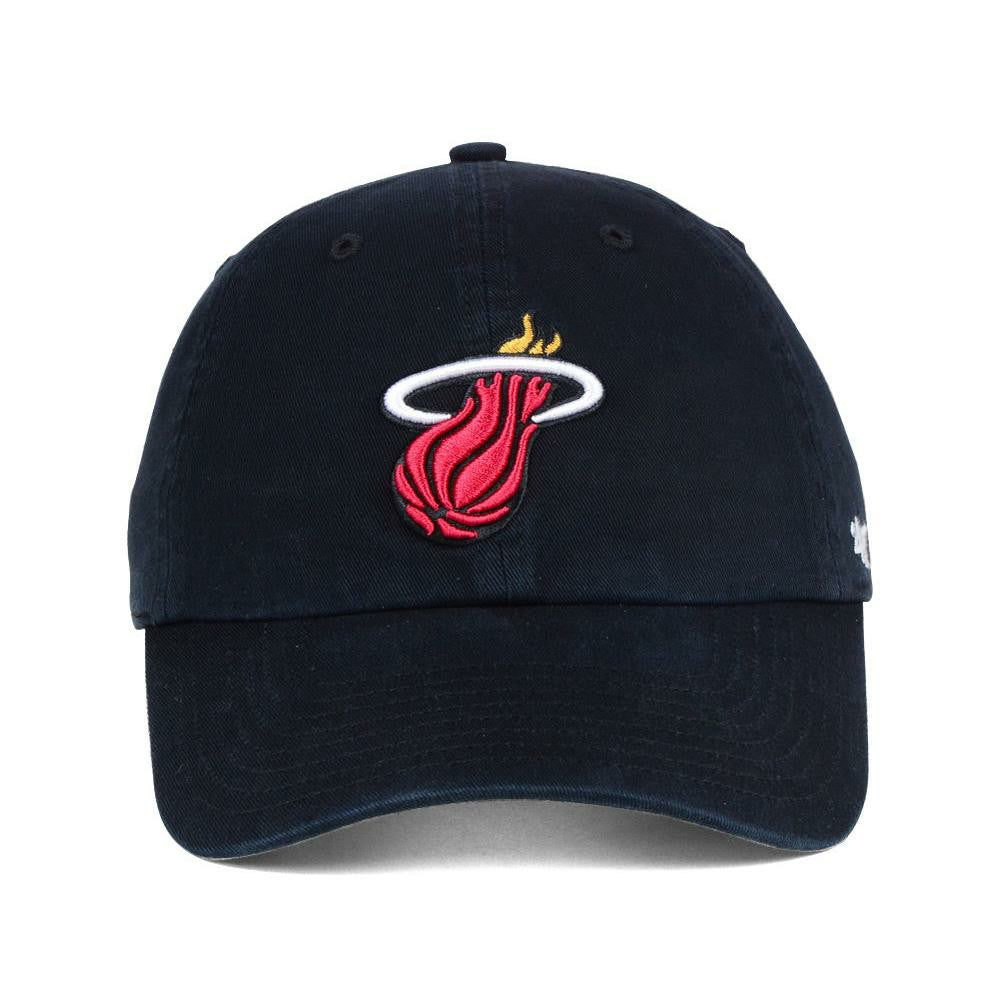 47 brand Miami Heat '47 Core Logo Clean Up Adjustable Hat Black