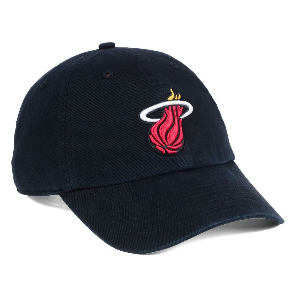47 brand Miami Heat '47 Core Logo Clean Up Adjustable Hat Black