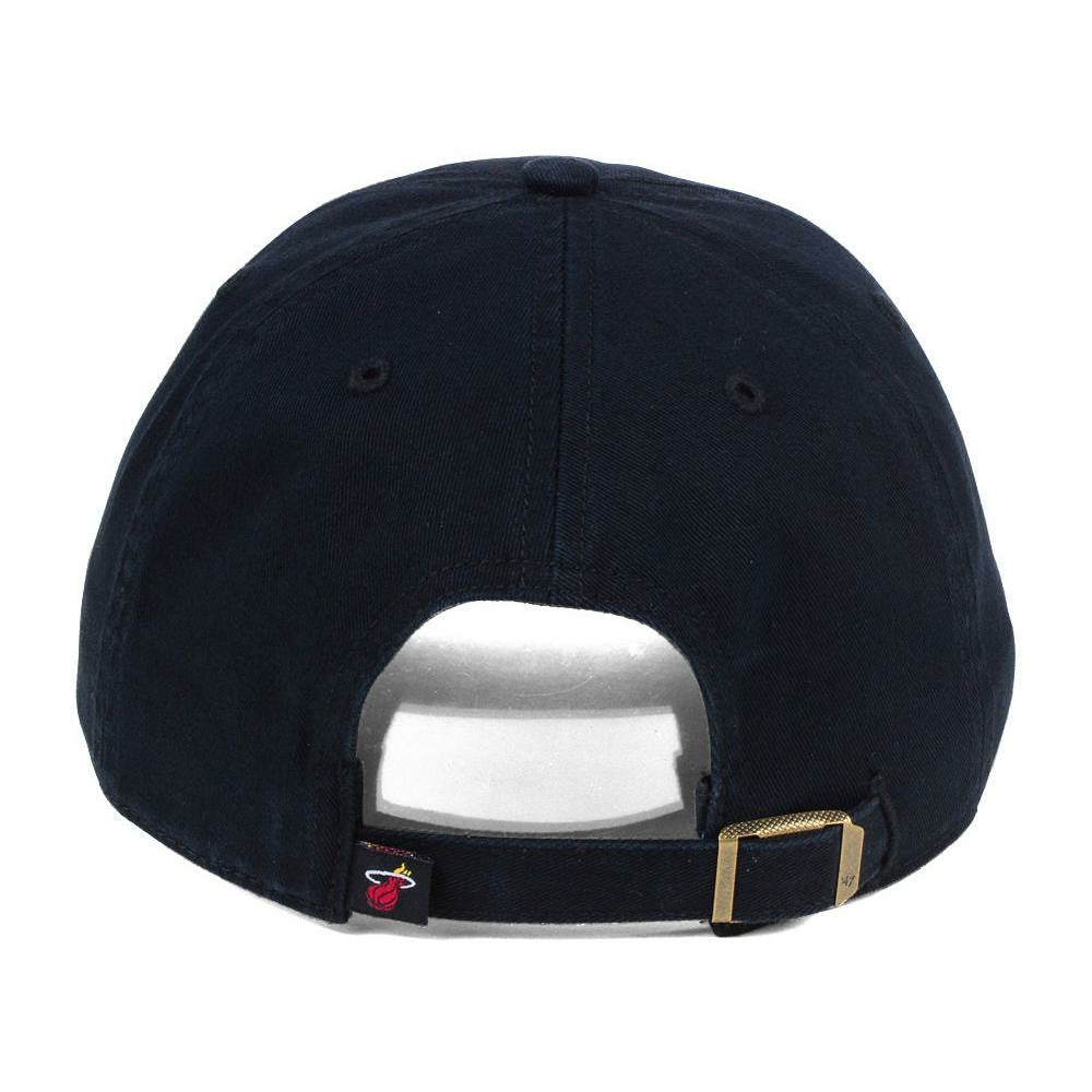 47 brand Miami Heat '47 Core Logo Clean Up Adjustable Hat Black