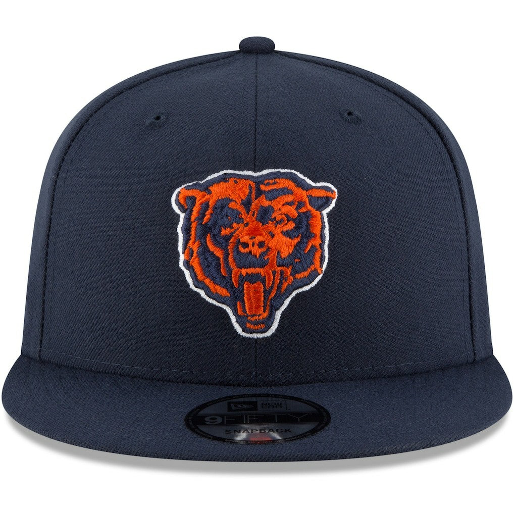 Chicago Bears New Era Head Basic 9FIFTY Adjustable Snapback Hat - Navy - NFL