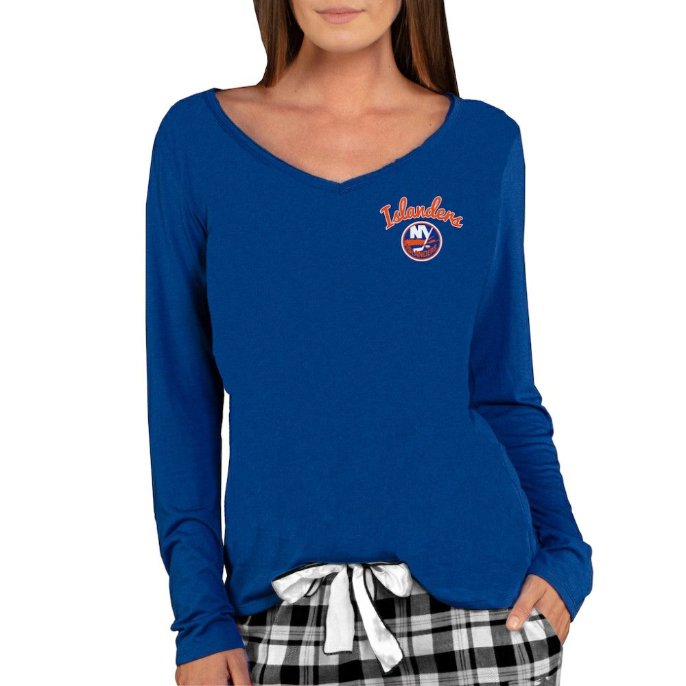 New York Islanders Concepts Sport Women's Marathon Knit Long Sleeve V-Neck Top - Royal | NHL discount