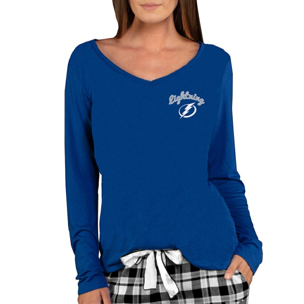 Tampa Bay Lightning Concepts Sport Women's Marathon Knit Long Sleeve V-Neck Top - Royal | NHL near me