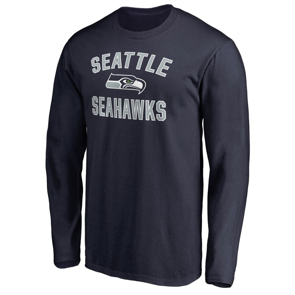 Seattle Seahawks Victory Arch Long Sleeve T-Shirt - College Navy - NFL
