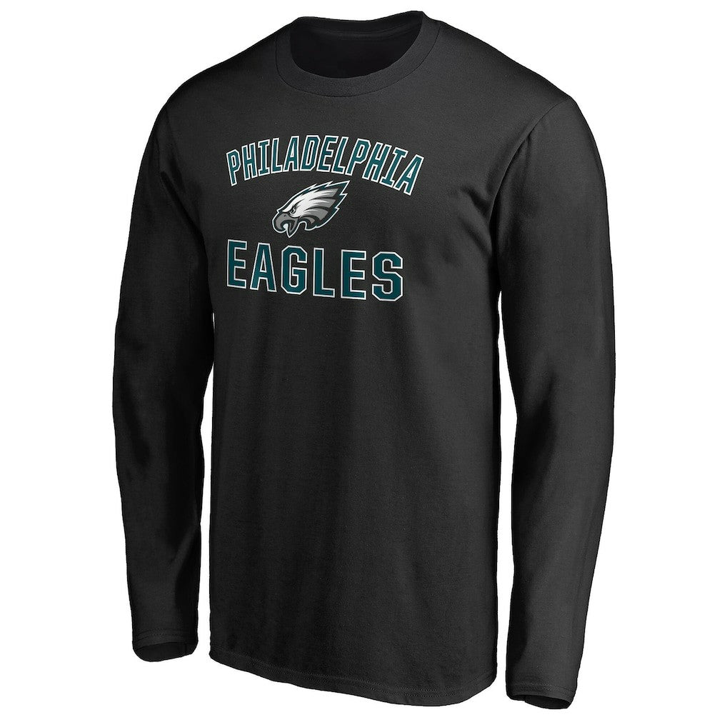 Philadelphia Eagles Victory Arch Long Sleeve T-Shirt - Black - NFL