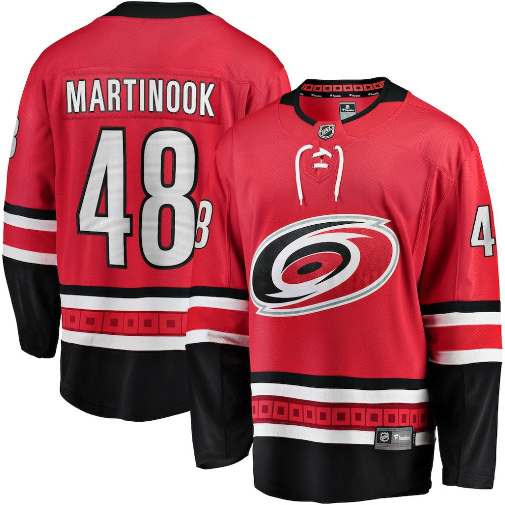 Jordan Martinook Carolina Hurricanes Fanatics Alternate Breakaway Player Jersey - Red | Fanatics Clearance
