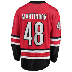 Jordan Martinook Carolina Hurricanes Fanatics Alternate Breakaway Player Jersey - Red | Fanatics Clearance