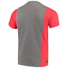 Tampa Bay Buccaneers Refried Apparel Sustainable Upcycled Split T-Shirt - Pewter/Red - NFL