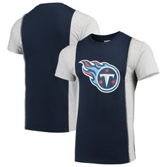 Tennessee Titans Refried Apparel Sustainable Upcycled Split T-Shirt - Navy/Gray - NFL