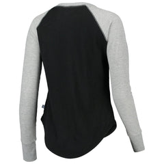 New Orleans Saints Touch Women's Waffle Raglan Lightweight Long Sleeve T-Shirt - Black - NFL