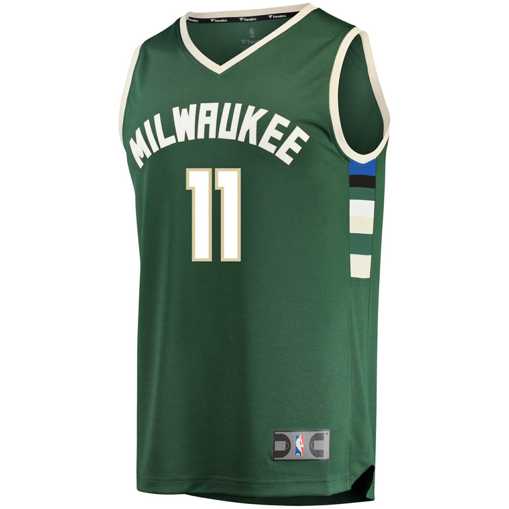 Fanatics Brook Lopez Milwaukee Bucks Fast Break Replica Player Jersey Green Icon Edition