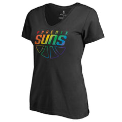 Phoenix Suns Women's Team Pride Wordmark V-Neck T-Shirt Black