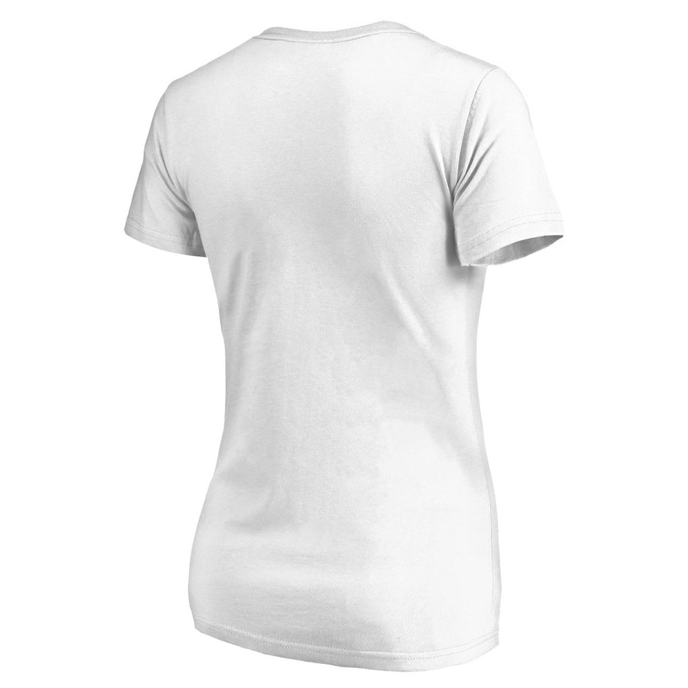 Brooklyn Nets Women's Team Pride Wordmark V-Neck T-Shirt White