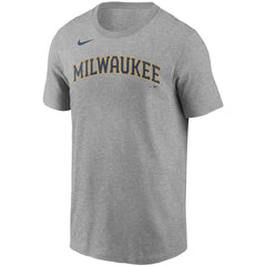 Christian Yelich Milwaukee Brewers Nike Name & Number T-Shirt Sale