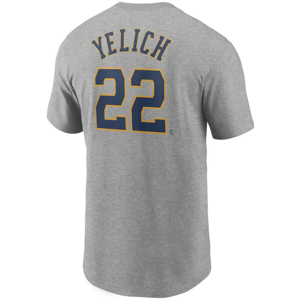 Christian Yelich Milwaukee Brewers Nike Name & Number T-Shirt Sale