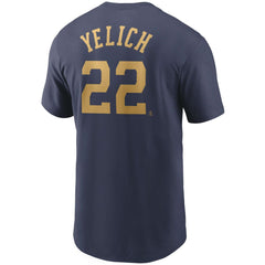 Christian Yelich Milwaukee Brewers Nike Name & Number T-Shirt Discount