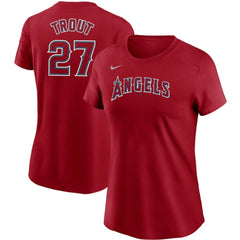 Mike Trout Los Angeles Angels Nike Women's Name & Number T-Shirt for sale