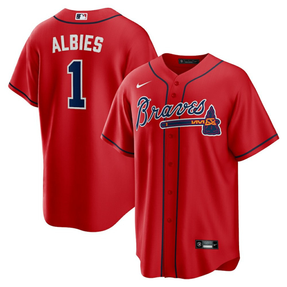 Ozzie Albies Atlanta Braves Nike Alternate 2 Replica Jersey Near Me