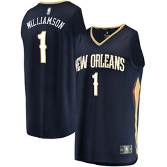 Fanatics Zion Williamson New Orleans Pelicans Replica Fast Break Jersey Navy Icon Edition