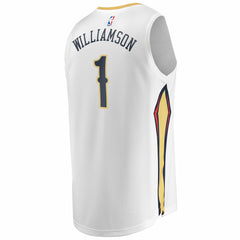 Fanatics Zion Williamson New Orleans Pelicans Replica Fast Break Jersey White Association Edition