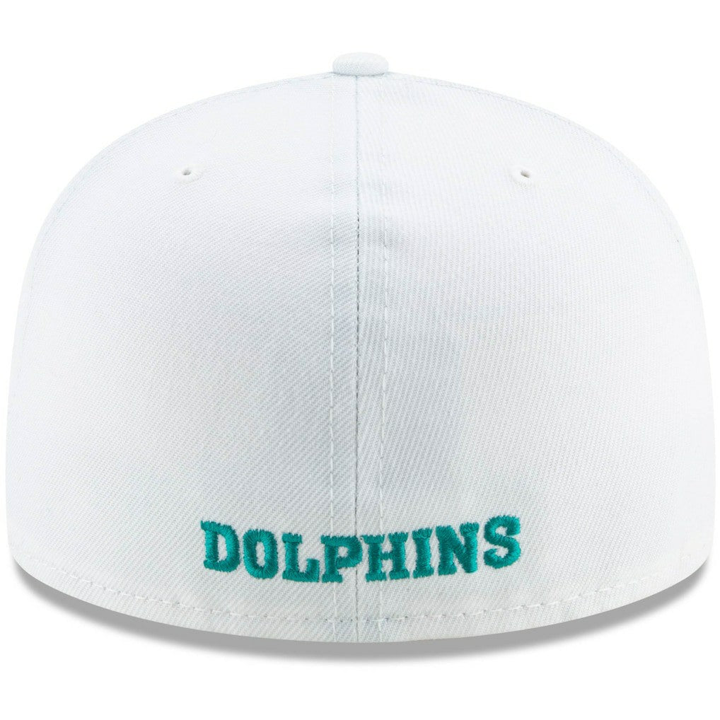 Miami Dolphins New Era Historic Omaha 59FIFTY Fitted Hat - White - NFL