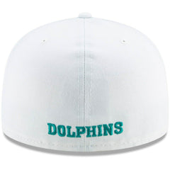 Miami Dolphins New Era Historic Omaha 59FIFTY Fitted Hat - White - NFL