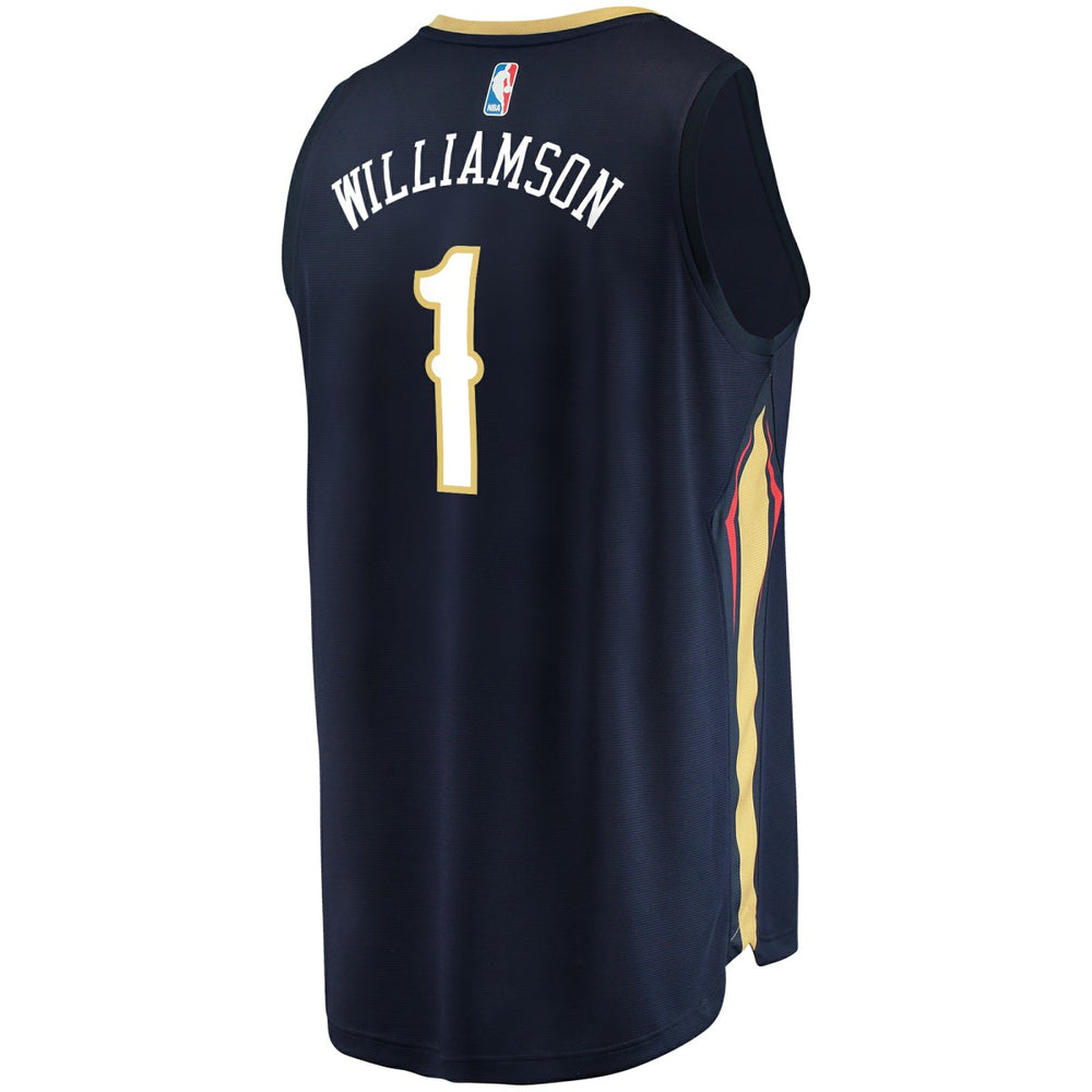 Fanatics Zion Williamson New Orleans Pelicans Youth Replica Fast Break Jersey Navy Icon Edition