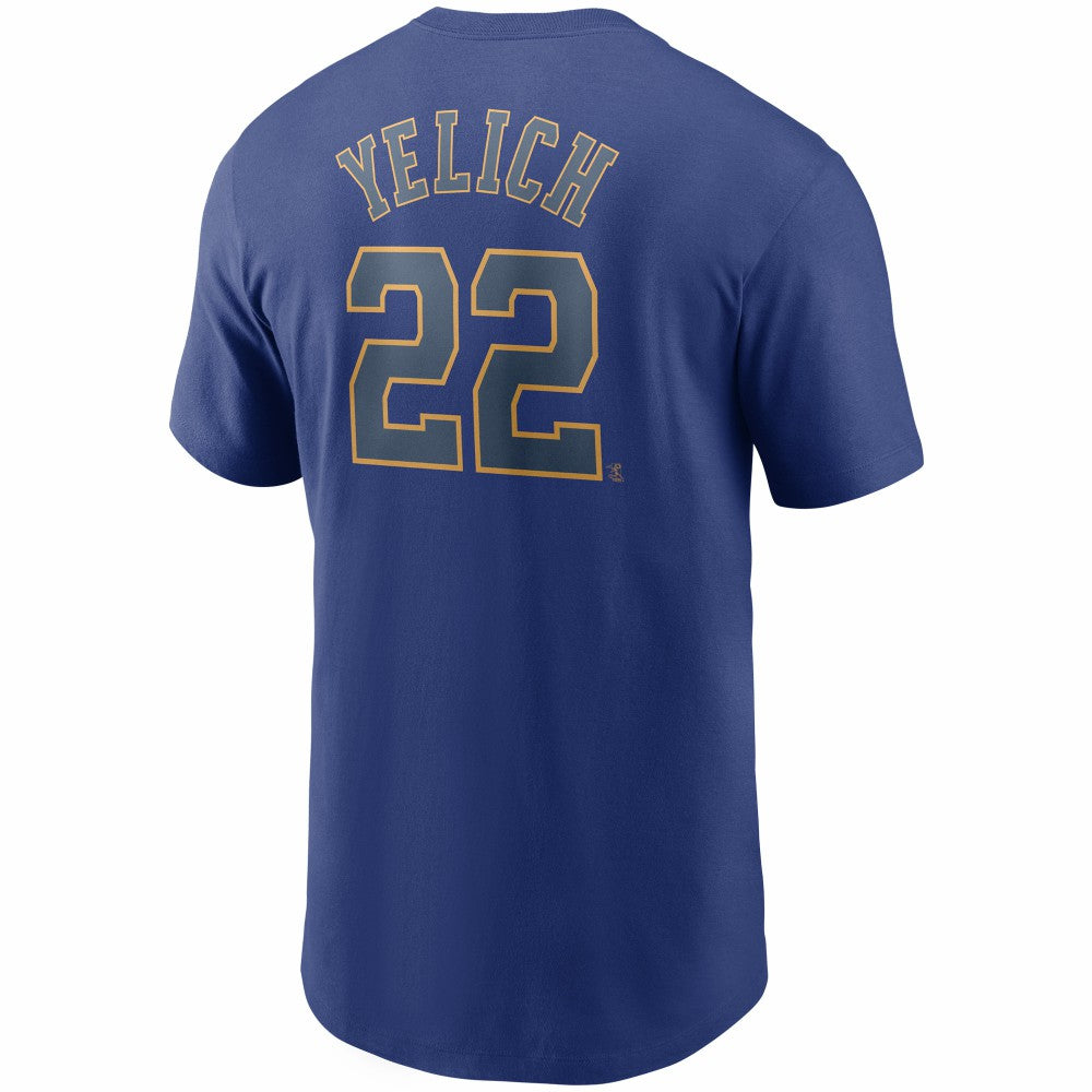 Christian Yelich Milwaukee Brewers Nike Name & Number T-Shirt Discount