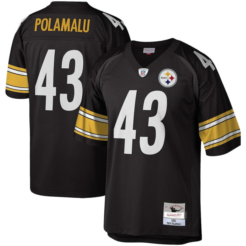 Troy Polamalu Pittsburgh Steelers Legacy Replica Jersey - Black - Mitchell & Ness