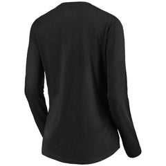 Bayern Munich Women's Logo Long Sleeve V-Neck T-Shirt Black