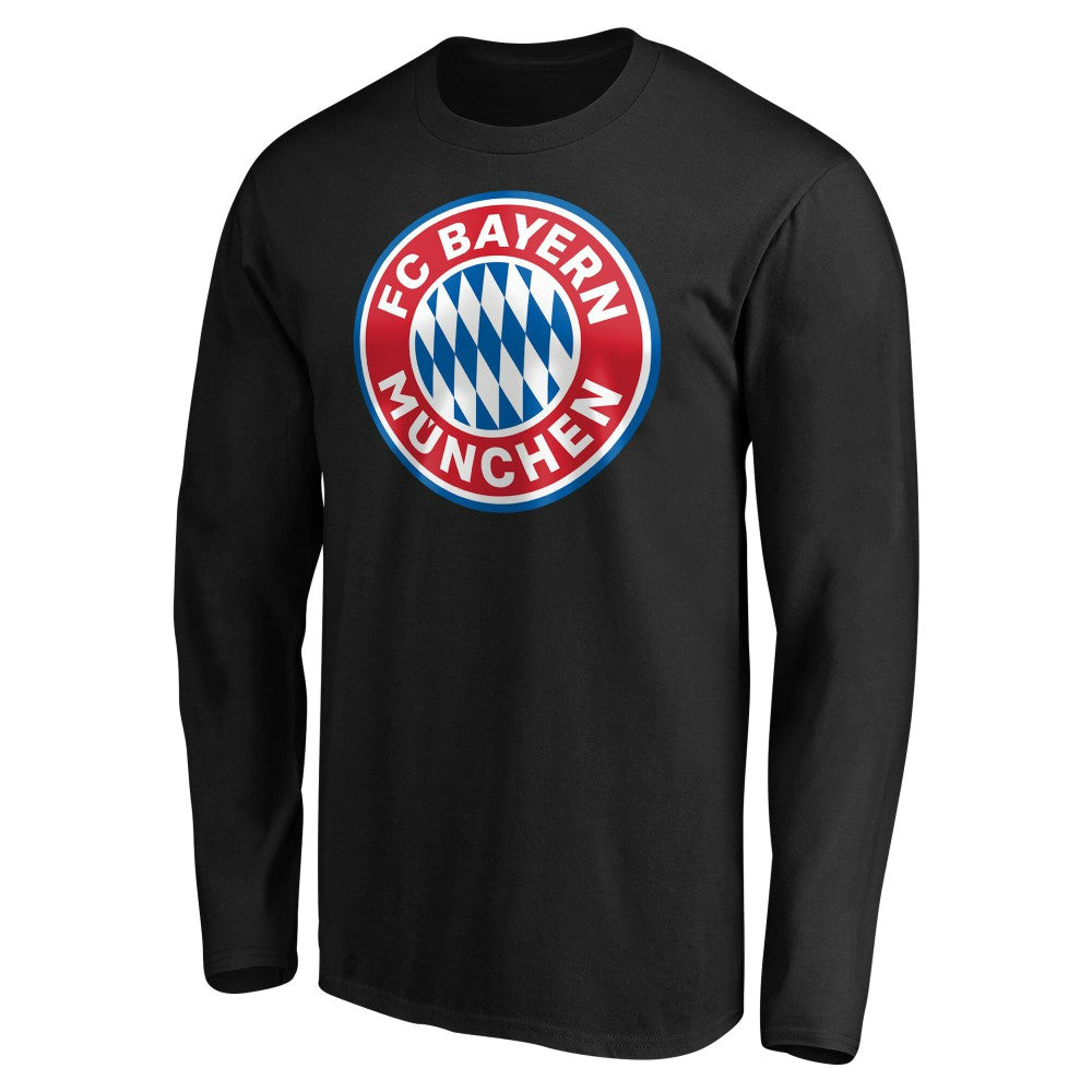 Bayern Munich Logo Long Sleeve T-Shirt Black