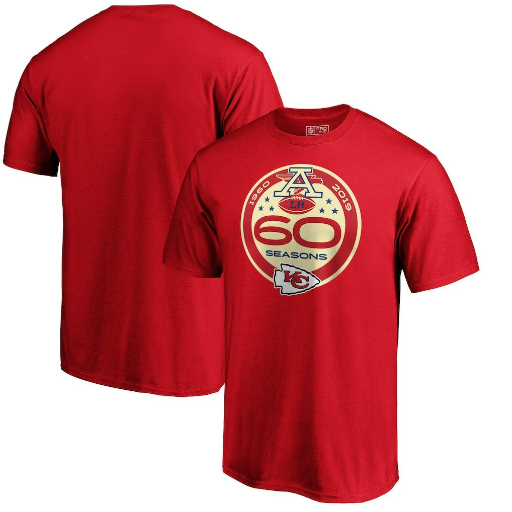 Kansas City Chiefs 60th Season Logo T-Shirt - Red - NFL