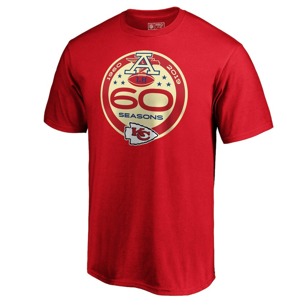 Kansas City Chiefs 60th Season Logo T-Shirt - Red - NFL