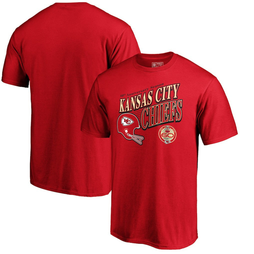 Kansas City Chiefs 60th Season Logo Rise T-Shirt - Red - NFL