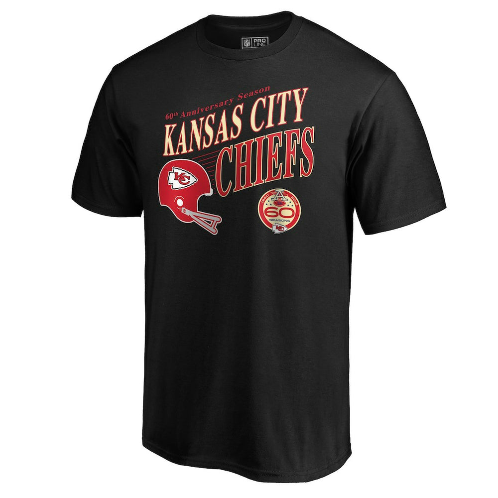Kansas City Chiefs 60th Season Logo Rise T-Shirt - Black - NFL