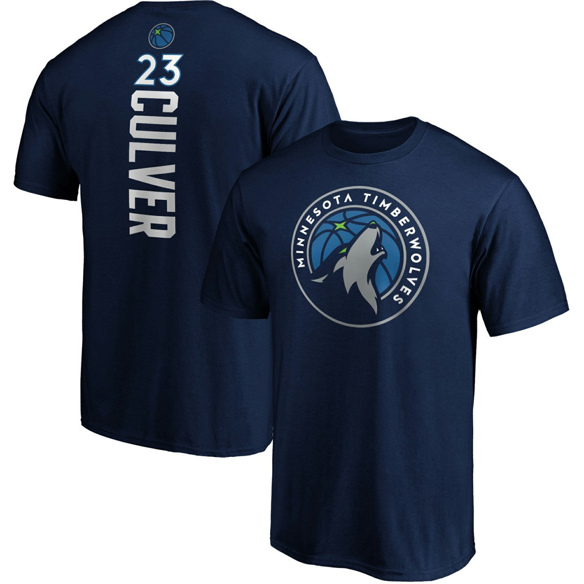 Fanatics Jarrett Culver Minnesota Timberwolves Playmaker Name & Number Logo T-Shirt Navy