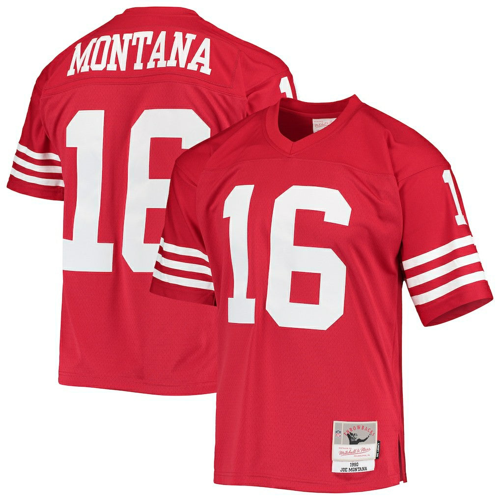 Joe Montana San Francisco 49ers Legacy Replica Jersey - Scarlet - Mitchell & Ness